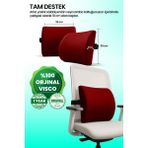 "ergonomik Bel Yastığı – Koltuk Konforunu Artıran Ortopedik Tasarım" - 53 x 37 cm - Bordo