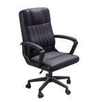 Ergonomik Bilgisayar Oyun Sandalyesi Ayarlanabilir PU Deri Ofis Masası Sandalyesi Döner Tekerlekli Çalışma ve Çalışma Koltuğu Ev, Ofis ve Konferans Odası için (Siyah)