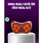 Ergonomik Derin Yoğurmalı Boyun Bel Sırt Masaj Cihazı Priz Çakmak Girişli