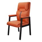 Ergonomik ge ofis koltuğu, kolçaklı orta sırt, yastıklı, bekleme odası oturması, toplantı ve konferanslar için şık suni deri masa sandalyesi.