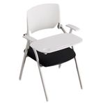 Ergonomik katlanır ofis koltuğu kalın yastık ve kol dayama Metal çerçeve yazı tahtası toplantılar için konferanslar eğitim ve ev ofis kullanımı