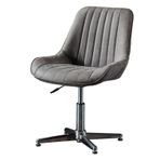Ergonomik kolsuz ofis koltuğu kalın yastıklı görev koltuğu küçük alanlar için ayarlanabilir makyaj makyaj makyaj sandalyesi rahat masa oturma tekerlekleri olmadan