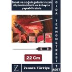 Ergonomik LCD Ekran Çift Ölçüm Birimi Hafızalı Et Sıvı Mama Sıcak Soğuk Saplamalı GIDA TERMOMETRESİ