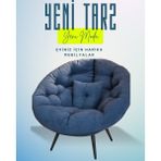 Ergonomik Modern Berjer Tekli Koltuk | Geniş ve Rahat Oturma Alanı | Okuma & Dinlenme Koltuğu | Milano Tasarım - Lacivert