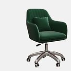Ergonomik Ofis Koltuğu Ev ve Çalışma için - Ayarlanabilir Döner Masa Sandalyesi Öğrenci Yurtları ve Balkonlar için - Yeşil ve Gümüş - Rahat Sırt ve Kol Desteği