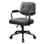 Ergonomik ofis koltuğu, yatak odası, çalışma masası için, orta sırt dönebilen bilgisayar sandalyesi, sessiz poliüretan tekerlekli, 120° eğim işlevi, ev ve ofis kullanımı için konforlu çalışma