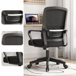Ergonomik oyun ofis koltuğu ayarlanabilir döner örgü masa sandalyesi sırt desteği ile rahat geniş yönetici bilgisayar sandalyesi tekerlekler üzerinde üstün konfor ve stil