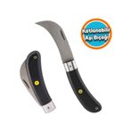 Ergonomik Plastik Saplı Bıçak Çakı Aşı Bıçağı Profesyonel Çelik Eğri Uçlu Bağ Ağaç Budama Aşı Çakısı 220 Mm