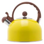 Ergonomik saplı Paslanmaz çelik Düdük çay su ısıtıcısı, Her türlü Ocak Için Uygun, 2.5L Paslanmaz çelik Ocak su ısıtıcısı, Gaz sobası Için Seyahat Kamp çay Pot