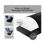Ergonomik Visco Ayak Minderi, Oyun Koltuğu ve Ofis Koltuğu Için Anti Alerjen Ayak Yastığı, Ayak Koyma Yeri Taburesi, Çok Amaçlı Rahatlatıcı Yarım Silindir Iki Parça Masa Altı Ayak Desteği - Option-1