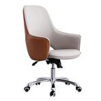 Ergonomik Yönetici Ofis Koltuğu - Sessiz PU Tekerlekler ile Deri Masa Sandalyesi 105° Recline Alüminyum Alaşım Taban Ev ve Ofis Kullanımı için Modern ve Şık