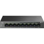 Ergün Collection Tp-Lınk LS109P, Green Tech, 8 Port Megabit, Poe 63W, 1 Port Uplink, Long Range 250MT, Yönetilemez, Metal Kasalı Switch