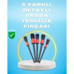 Ergün Store 5'li Araba Temizlik Fırçaları-Farklı Boyutlu Fırçalarla Derinlemesine Temizlik - Lisinya