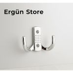 Ergün Store Noktalı Portmanto Vestiyer Duvar Dolap Askısı Krom Metal Mobilya Kapı Askılığı ( 5 Adet )