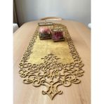 Ergüven Home Hardal Sarısı Süet Kumaş Runner Sehpa Boyu 40X100 Cm - 40 x 100 cm