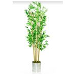 ERHAN FLOWERS 180 Cm 7 Dal Metal Saksı Da Bambu Yapay Ağaç Metal_18?