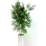 ERHAN FLOWERS 80 Cm Metal Saksı Da Islak Doku 3 Adet Bambu Yapay bambu ğül yapaycicek çiçek
