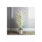 ERHAN FLOWERS BEYAZ-BHR Yapay Beyaz Bahar Dali Yapay Ağaç Metal Saksi 180 Cm