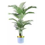 ERHAN FLOWERS ÇİÇEK & DEKORASYON Yapay Ağaç Areka 150Cm Beyaz Gold Saksı ypy.agç.00038