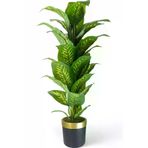 ERHAN FLOWERS ÇİÇEK & DEKORASYON Yapay Ağaç Difenbahya 170 Cm Siyah Gold Saksı ypy.agç.00027