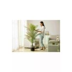 ERHAN FLOWERS erh.1579 Yapay Areka Ağacı Palmiye Ağacı Salon Bitkisi Yapay Areka 130 Cm 20 Yaprak Siyah Gümüş Saksı