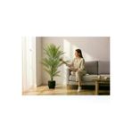 ERHAN FLOWERS erh.1590 Yapay Areka Ağacı Palmiye Ağacı Salon Bitkisi Yapay Areka 130 Cm 20 Yaprak Siyah Vega Saksı
