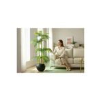 ERHAN FLOWERS erh.1671 Yapay Palmiye Ağacı Bambu 4 Gövdeli 36 Yaprak 145 Cm Siyah Küre Saksılı