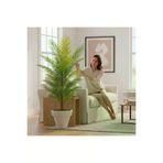 ERHAN FLOWERS ERH-A-1256 Yapay Areka Palmiyesi Beyaz Plastik Saksı 160 Cm