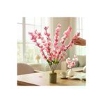 ERHAN FLOWERS ERH-C-MB-1000 Doğal Kütük Saksıda Yapay Beyaz Bahar Dalı Aranjmanı (Pembe)