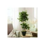 ERHAN FLOWERS ypy.100.bnj Yapay Çiçek Siyah Saksıda Benjamin Salon Balkon Ev Ağacı Yeşil Bitkisi Bambu Gövdeli Dolgun 105 Cm