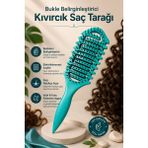 ERHCE Bukle Belirginleştirici Saç Tarağı Kıvırcık Saçlar İçin Duş ve Banyo Kullanımına Uygun - Bukle Kıvırcık Yeşil