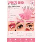 ERHCE Lip Brush Ruj, ipek Kirpik , Kalıcı Makyaj Fırçası Micro Brush 50 Adet