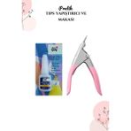 ERHCE Protez Tırnak Tips Makası & 10GR. Yapıştırıcı Set