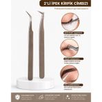 ERHCE Solingen Ocean 2 Adet Ipek Kirpik Cımbız Seti Volume Tekli L