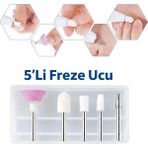 ERHCE Tırnak 5'li Elmas Seramik Freze Uç Seti (2.4mm)