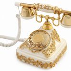 Ericsson Beyaz Altın Varaklı Telefon