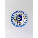 Erikli Temalı Polyester Kabartmalı Nazar Magnet Çap: 7 Cm – Dekoratif Hediyelik Buzdolabı Süsü (Kod:1230)