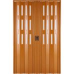 Erikmann Katlanır Camlı Çift Açılım Meşe 252x213 cm Akordiyon Kapı