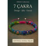 Erilsa 7 Çakra Doğal Taş Bileklik , Ve Uyumu Çok Renkli