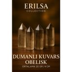 Erilsa Dumanlı Kuvars Kazık Obelisk Şifa Kristali – Negatif Enerji Temizleyici Doğal Taş Sütun