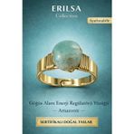 Erilsa Sertifikalı Amazonit Enerji Regülatörü Yüzüğü – Göğüs Alanı Denge Amazonit Taşı – Ayarlanabilir