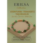 Erilsa Sertifikalı Aventurin Terahertz Doğal Taş Bileklik - Şans Şifa Bolluk Enerji Dengesi