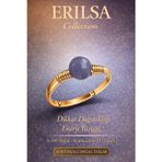 Erilsa Sertifikalı Dikkat Dağınıklığı Enerji Yüzüğü – Angelit Melek Taşı Ayarlamalı Gold İnce Kova Balık