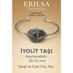 Erilsa Sertifikalı Doğal İyolit Taşı Gümüş Kaplama Ayarlanabilir Bileklik – Sezgi ve İçsel Güç