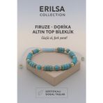 Erilsa Sertifikalı Dorika Firuze Doğal Taş Bileklik – Güçlü Ol, Fark Yarat