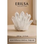 Erilsa Sertifikalı Ham Kristal Kuvars Dikenli Enerji Taşı – Şeffaf Küme Şifa Kristali Meditasyon Objesi