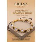 Erilsa Sertifikalı Hidrotermal Kuvars Doğal Taş Bileklik - 8x8 mm Canlılık Denge ve Enerji Taşı