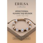Erilsa Sertifikalı Hidrotermal Kuvars Doğal Taş Bileklik - 8x8 mm Canlılık Huzur ve Enerji Taşı