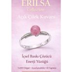 Erilsa Sertifikalı İçsel Baskı Çözücü Enerji Yüzüğü – Açık Çilek Kuvars Ayarlamalı İnce Yengeç Balık Terazi