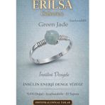 Erilsa Sertifikalı İnsülin Enerji Denge Yüzüğü – Yeşim Taşı (Green Jade) Ayarlamalı İnce Başak Boğa Oğlak